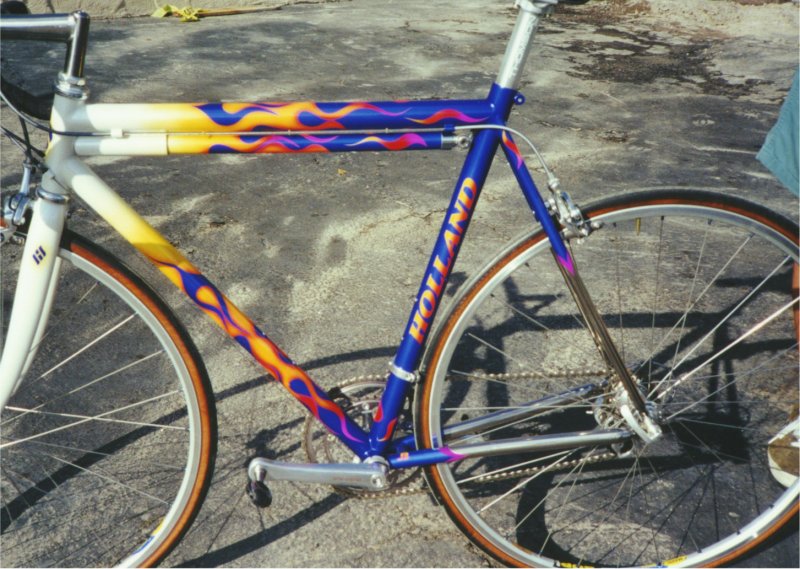 custom flame paint by JB on Holland road frame